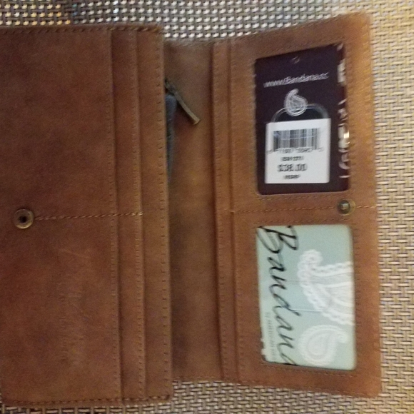 Brown Suede and leather wallet - Picture 2 of 3